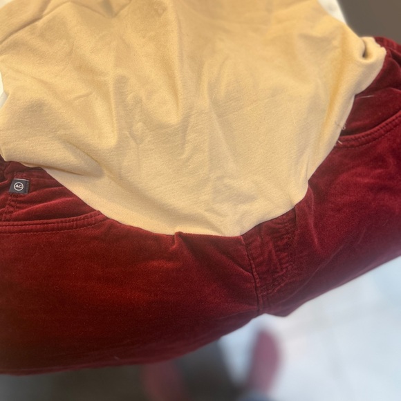 🎄Maternity AG Adriano Goldschmied burgundy velvet maternity - Picture 7 of 9